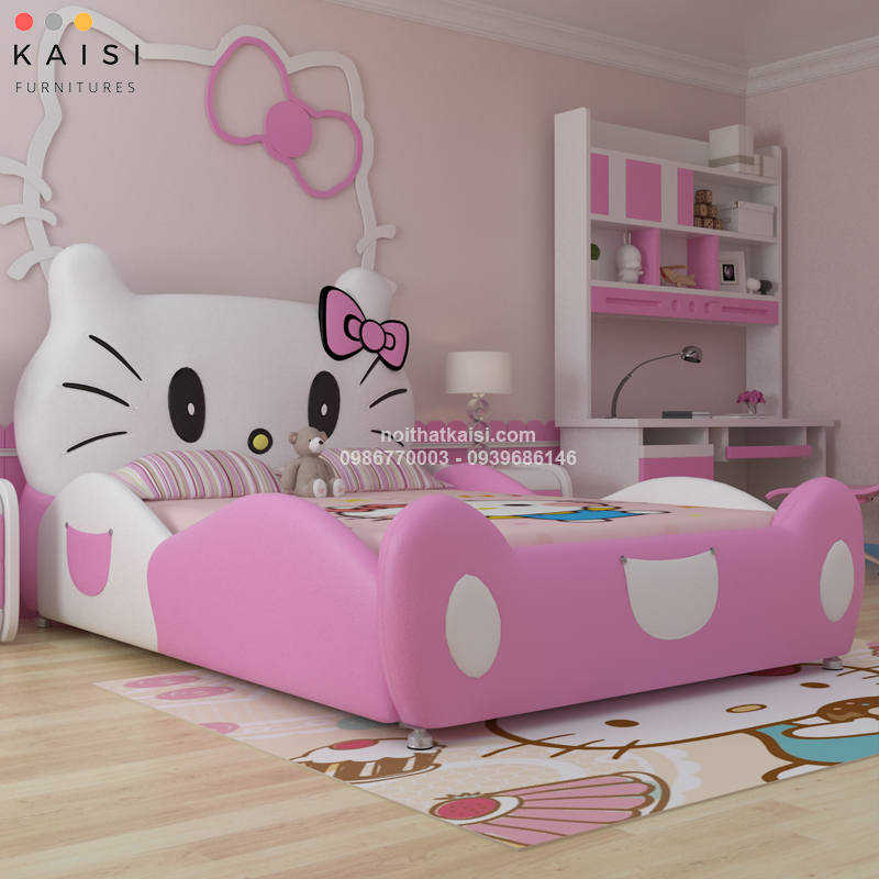 Giường trẻ em kiểu Hello Kitty - GNT02