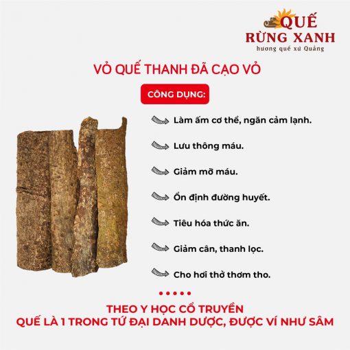 Vỏ Quế Thanh Đã Cạo Vỏ